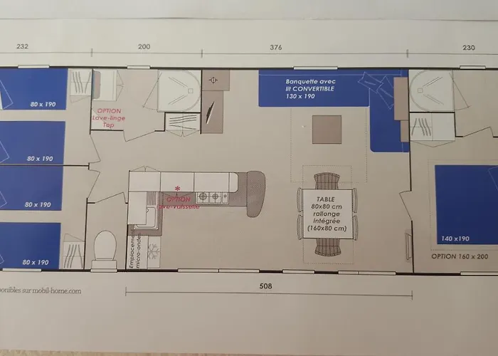 Agreable Mobilhome 6 - 8 Places